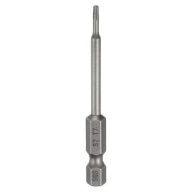 HARFINGTON T7 Torx Head Screwdriver Bit 1/4" Hex Shank 2.6" (65mm) Long Magnetic No Hole Tip Tamper Proof 6 Point Star Screw Driver Drill Bits S2 Steel Industrial Power Screwdrivers