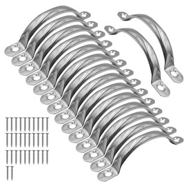 ONEBO Pack of 16 stainless steel handles, cabinet handles, kitchen handles, furniture handles, stainless steel drawer handles, comes with screws, for kitchen, cabinet, drawer furniture, bathroom,