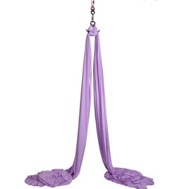 DASKING Aerial Silks Starter Kit - Durable 11Yards of Aerial Yoga Hammock with Hardware, Aerial Swing for Acrobatic Flying Yoga & All Levels (Aerial Rigging Point Up to 14ft)