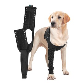 Suitical Recovery Sleeve for Dogs | Front Leg Protection After Surgery | Dog Leg Sleeve to Stop Licking | Machine Washable | Chest Circumference 15.7”- 20.5” | Sleeve Length 6.7” | XS | Single Sleeve