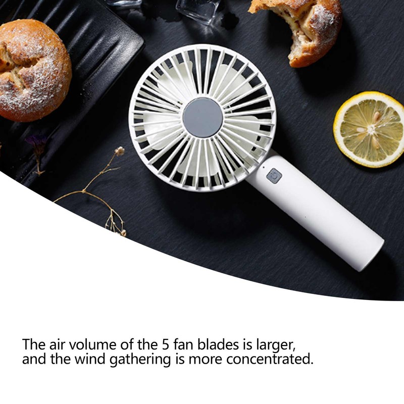 White Donut Shaped Small Fan Portable LED Night Light with