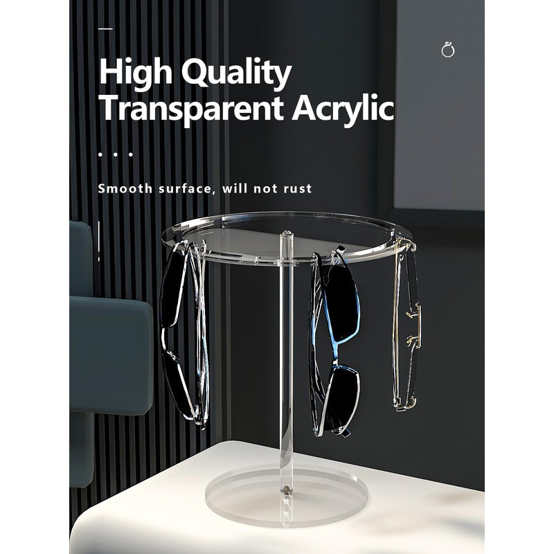 Ausalivan Sunglasses Holder Stand 360 Rotating, Eyeglasses Display Rack,Eyewear room