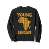 Young Queen Cool Kente African Print Black History Month Sweatshirt