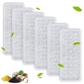 6 Pack Dog Water Fountain Filters and 6 Pack Sponges Suitable for Stainless Steel Dog Water Fountain Model: PF-SS