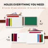 MultiValue RFID Card Holder Wallet, Wristlet Wallet with Keychain PU