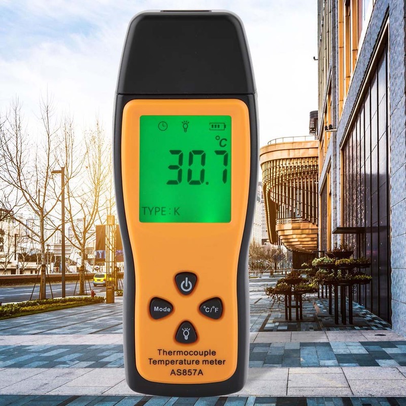 SMART SENSOR AS857 Digital LCD Thermometer Temperature Meter with K