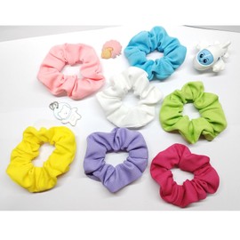 YIWEIYA 7Pcs Colorful Hair Scrunchies for Girls & Women - Soft Elastic Ponytail Holders, Hair Ties for Sports, Daily Use