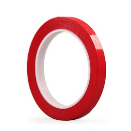 6 Rolls Graphic Art Thin Tape Self-Adhesive Artist Tape Grid Dry Erase Tape 72 Yard/Roll Whiteboard Gridding Tape Grid Marking Tapes Desktop Positioning Crossed Tape (Red, Width：3mm)