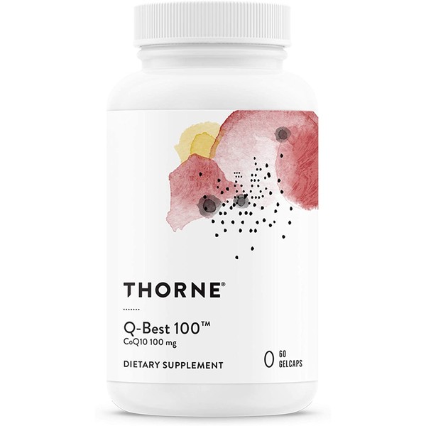 Thorne Research - Q-Best 100 - Patented Crystal-Free CoQ10 Supplement for Heart Health and Cellular Energy Production - 60 Gelcaps