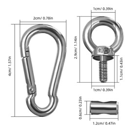 GLEAVI 8 Sets Tie Down Eyelets with Spring Snap Hooks Kayak Track Mount Rails for Secure Cargo Storage Versatile Installation for Boat and Rv Awning Accessories