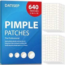 Hydrocolloid Acne Pimple Patches - 640 Count with Tea Tree Oil