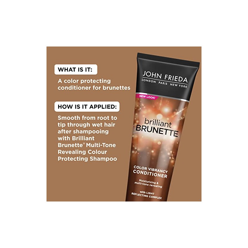 John Frieda Brilliant Brunette Multi-Tone Revealing Colour Protecting Conditioner, 8.45