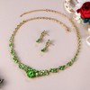 EVER FAITH Rhinestone Crystal Luxury Banquet Ball Floral Waterdrop Necklace