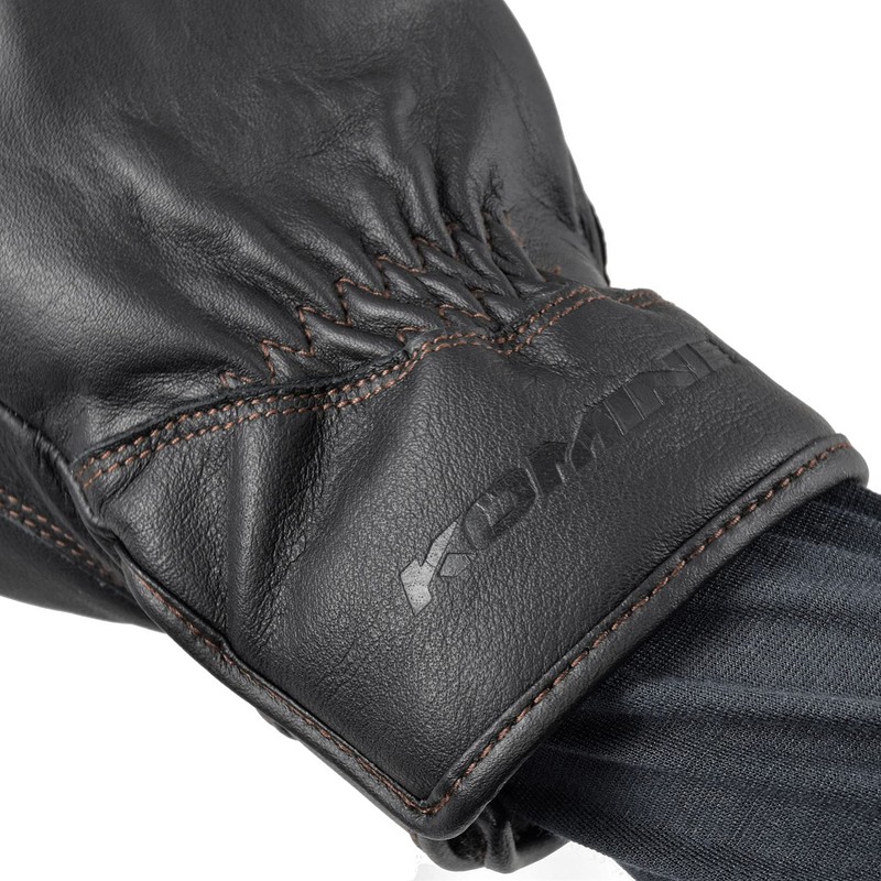 Komine GK-848 Protective Leather Winter Gloves for Motorcycles Brown L