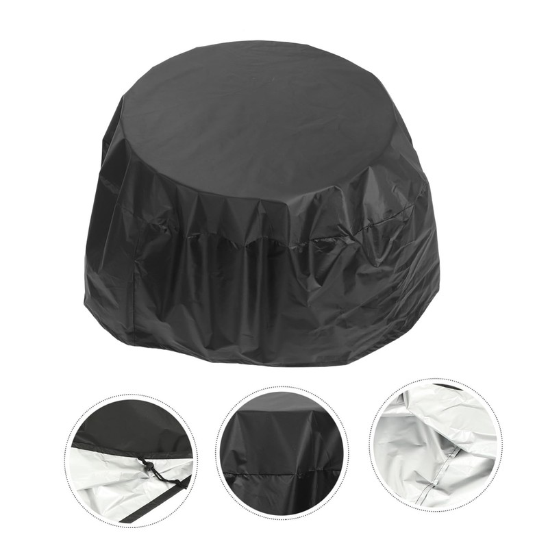 KONTONTY BBQ Grill Cover Weather Resistant Outdoor Grill Cover Round