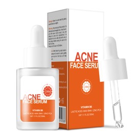 Salicylic Acid Serum for Acne, 1.1fl.oz/30ml Acne Serum with Vitamin B6, Lactic Acid, AHA, BHA, Zinc PCA, Skin Care Essence for Blackhead, Sebum, Pore