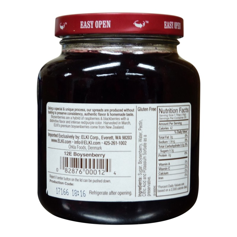 Elki's Gourmet Scandinavian Delights Preserves, Boysenberry , 13.4 Ounce