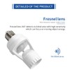 Glomora E27 Sensor Lights Socket, Motion Sensor Light Socket 10-300