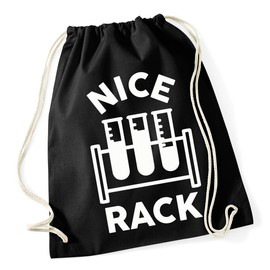 Hippowarehouse Nice rack Test Tubes Drawstring Cotton School Gym Bag 37cm x 46cm, 12 litres
