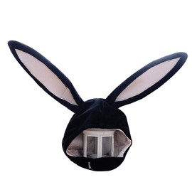 LINBVOFA Bunny Hat Cute Rabbit Ears Costume Funny Party Plush Hood, Purple