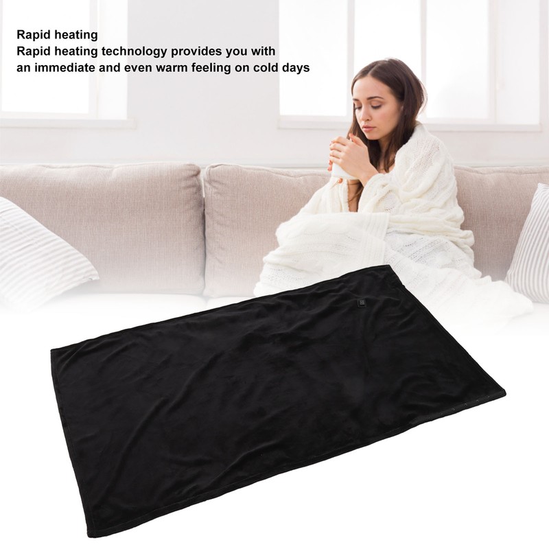 USB Heating Blanket Thermal Electric Heated Shawl Blanket Temperature Controlled