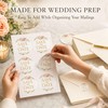 Save The Date Envelope Stickers: 120 Pcs Floral Seals 1.6