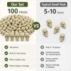 Derkiua 100pcs Mini Plastic Skull Heads for Halloween Decorations