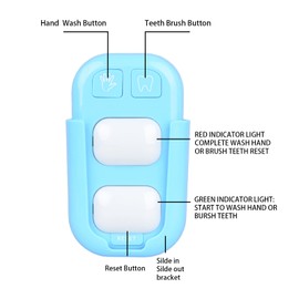 SOARING Kids' Teeth Brushing & Hand Washing Timer, Color Indicator for Children Training - Stick on Bathroom (Blue)