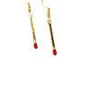 Red Matchstick Strike Earrings