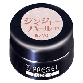 PRE GEL PG-CE570 Color Gel Color EX Ginger Pearl-P 0.1 oz (3 g) UV / LED Compatible Gel Nail