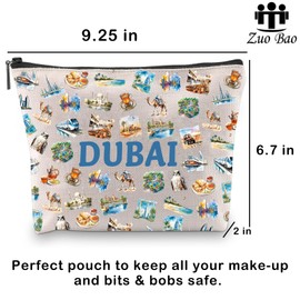Dubai Gift Dubai Lovers Gift Dubai Fan Makeup Bag Dubai Tourist Gift Dubai Landmark Dubai Theme Party (Dubai)