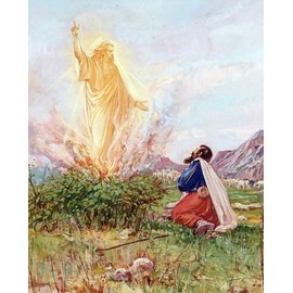 Catholic print picture - BURNING BUSH P - 8" x 10" ready to be framed