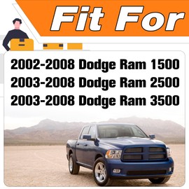 Tailgate Handle Backup Camera Compatible with Dodge RAM 1500 2500 3500 2002-2008.Replace# 80165, 55276237AA.Back Up Rear View Camera RCA Connector