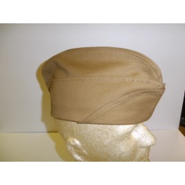 b8859-XL USMC WW2 Overseas Cover Cap Hat Khaki  EGA grommet hole Marine XL 62/64