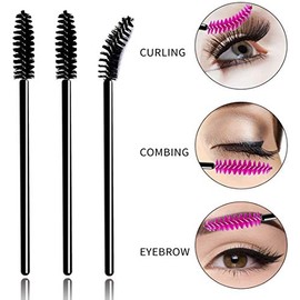 Set de 50 Cepillo Cejas Desechable Cepillos de Pestañas Cepillo de Pestañas Disposable Eyeshadow Brushes Desechable Cepillos de Pestañas Para Pestañas