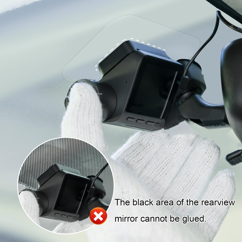 8pcs Windshield Dashcam Stickers, Transparent Electrostatic Sticker Weatherproof Windshield Camera