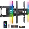 Perlegear Pre-Assembled TV Wall Mount with LED Lights for 26-65