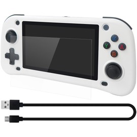 Retro Handheld Game Console with 15000+ Games, HD Gaming Controller, Built-in Multiple Emulators for PS1, for N64, TV Output, 64GB Storage, 4.3-Inch LCD Display, Long-Lasting Battery(White)