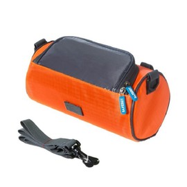 Kytpyi Handlebar Bag, Bike Bag, Waterproof Bike Handlebar Bag with Touch Screen Window for Smartphone, Hard-Wearing Light Oxford Cloth Bike Frame Bag with 1 Shoulder Strap for Bike E-Bikes (Orange)