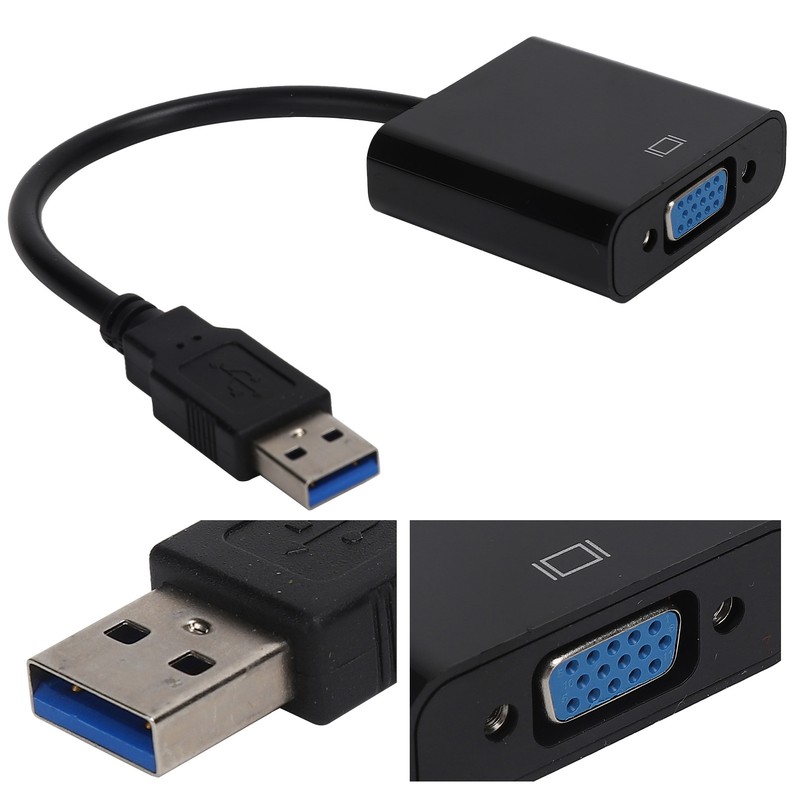 USB3.0 to VGA Converter 5Gbps HD 1080P Adapter Cable 15Pin