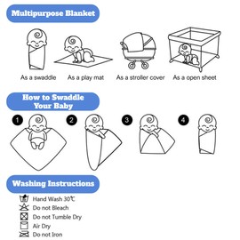 Muslin Baby Swaddling 3 Pack Set -%100 Cotton Baby Muslin Diaper, 31.5"x 31.5" (Baby Girl)