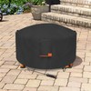 Dalema Round Fire Pit Cover,Outdoor 600D Heavy Duty Waterproof Tear-Resistant