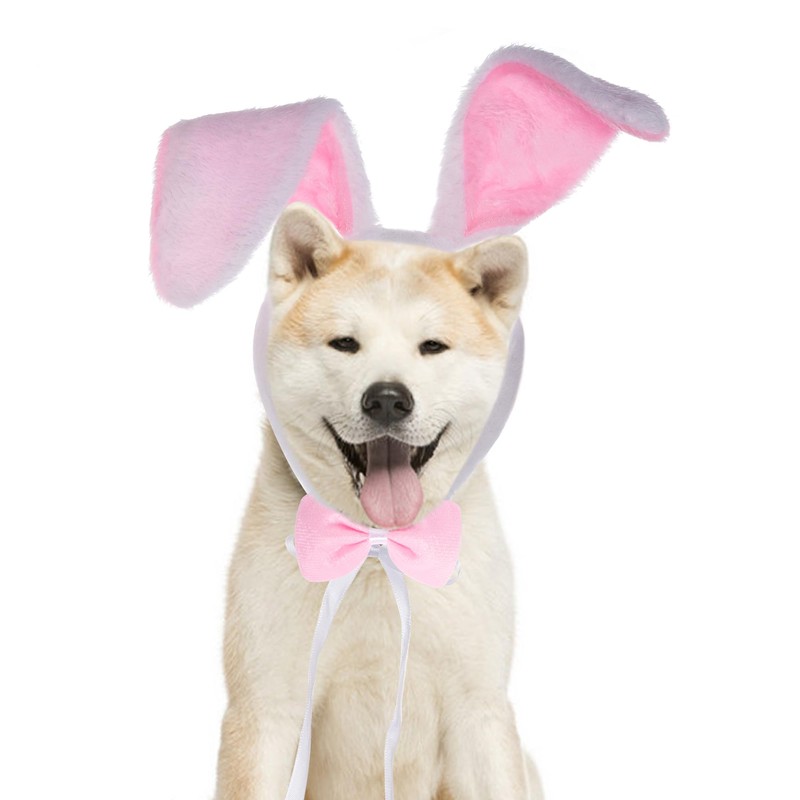 SUMERSHA 3Pcs Easter Dog Bunny Costume Set Pet Plush Rabbit