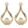Platinum 10 Gold Plated Brass 22x13mm Teardrop Earring Connectors *