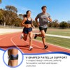 Silicone Patellar Tendon Support Strap, Adjustable Non-Slip Patella Band Stabilizer