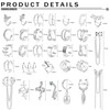 Kakonia 32Pcs Ear Cuff Earrings Set Clip On Wrap Earrings