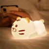 Tiger Silicone Lamp Portable Cute Bedside Night Light with Lithium