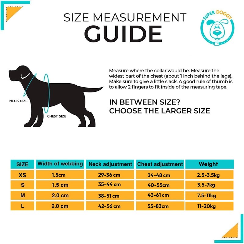 SUPER DOGGY Anti-Pull Dog Harness Set with Lead and Bag