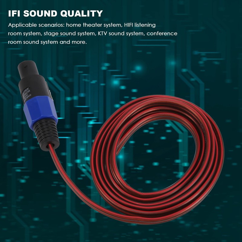 CosyCaya Speakon Loudspeaker Cable, Blank Cable, Open End Amplifier Cable,