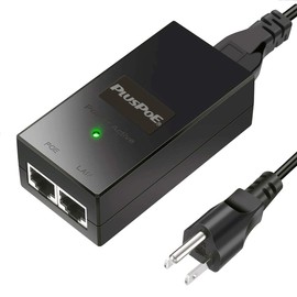 PLUSPOE 24volt Passive Gigabit PoE Injector Adapter for Ubiquiti and Mikroik Devices, Fit for Ubiquiti POE-24W-G (Not for 802.3af/at)